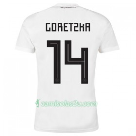 Camisolas de Futebol Alemanha Goretzka 14 Equipamento Principal Copa do Mundo 2018 Manga Curta